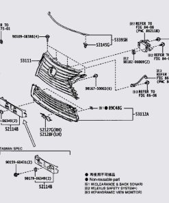 53122-48050 Mạ Dưới Galang, Ca lăng LEXSU RX350 RX SERIES 2016-2019 5312248050