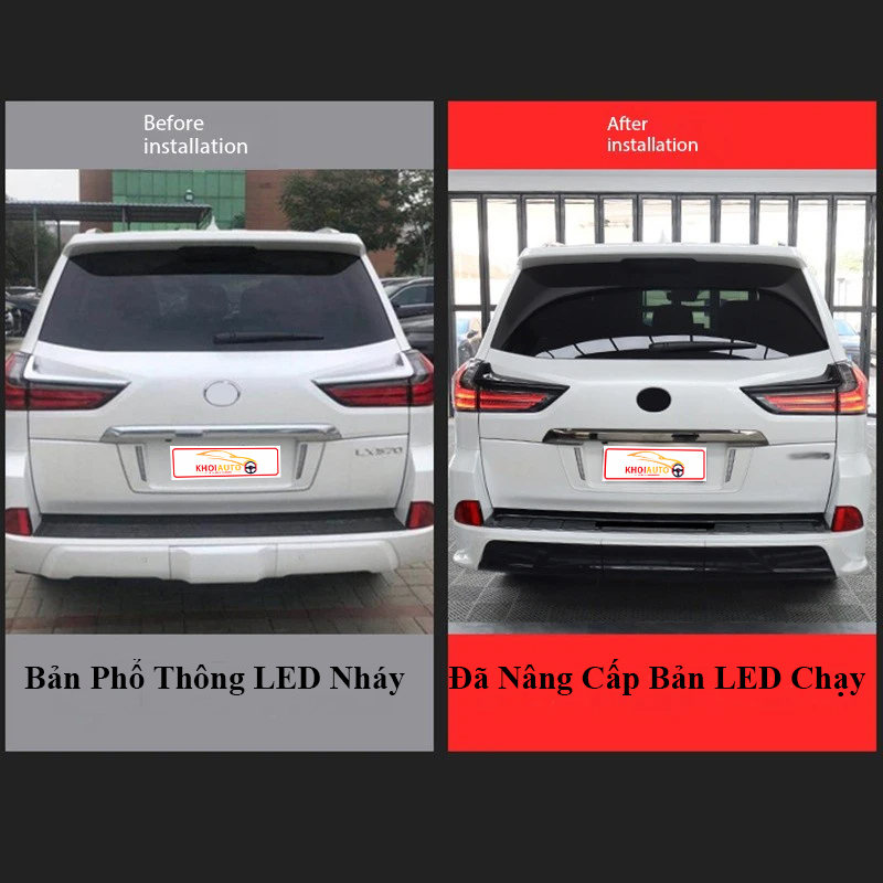 Đèn Hậu Lexus LX570 2016-2022 LED Chạy Black Edition OEM KHOIAUTO