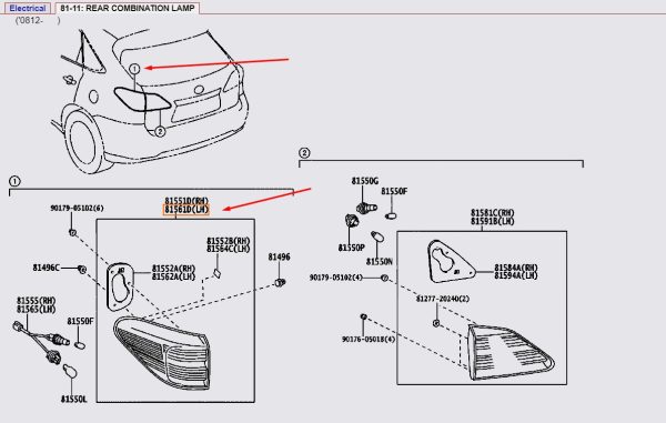81561 48230 Den Hau Ngoai Ve Trai Lexus RX350 2009 2021 Ve Trai LH 8156148230 11