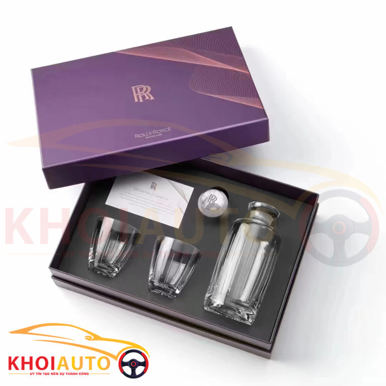 Bình,  Ly Rượu  Whisky (Rượu Trắng VN) cho  Xe ÔTÔ Rollsroyce