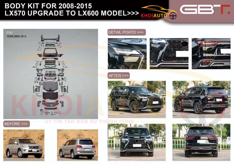 BODYKIT LEXUS LX570 2010-2015 Độ Nâng Cấp Lên Đời LEXUS LX600 2023 OEM GBT