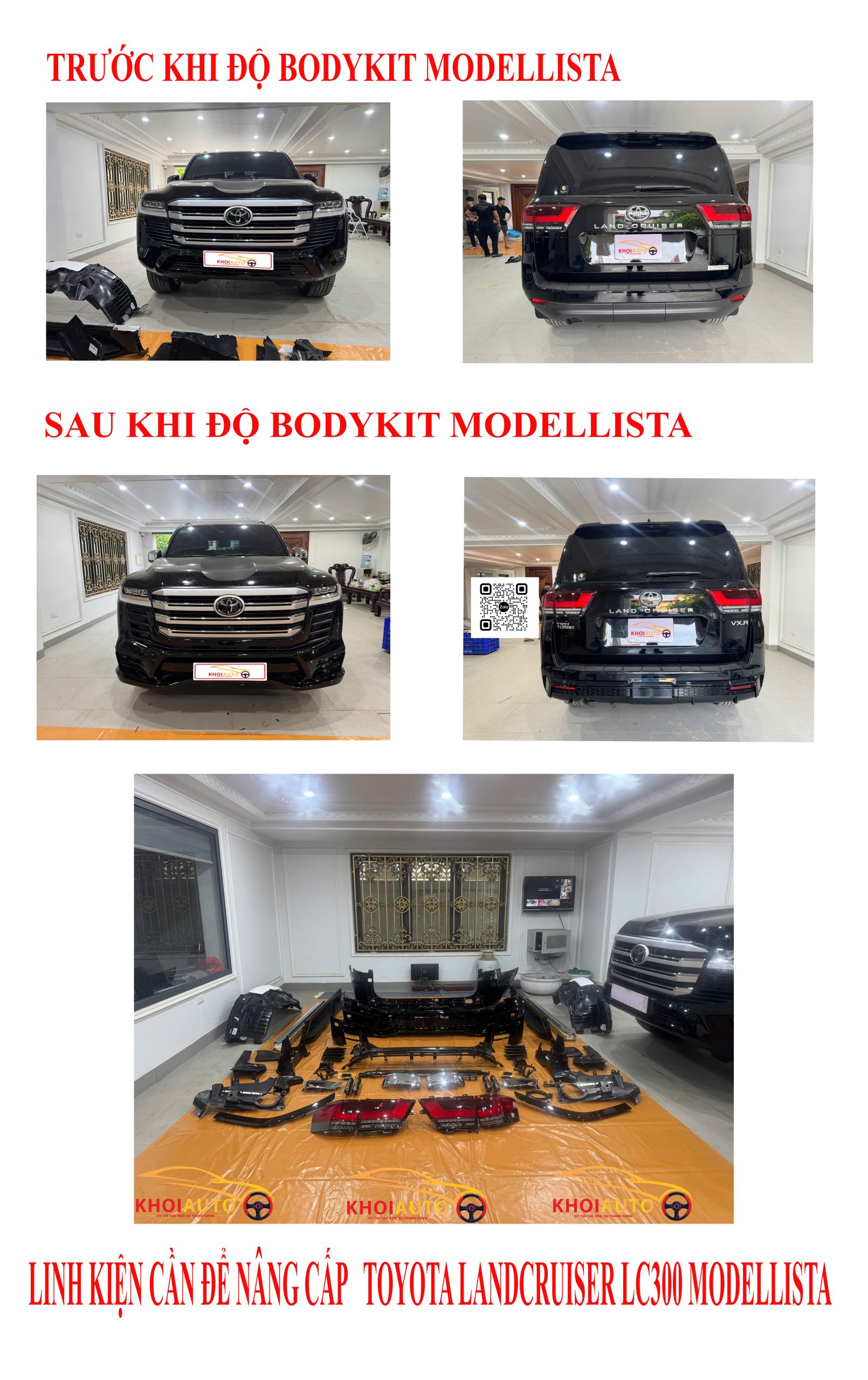 Nâng Cấp Land Cruiser LC300 Bodykit Modellista Trung Đông Chính Hãng Tại Phú Thọ-KhoiAuto