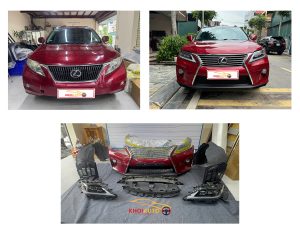 Nâng Cấp Bodykit Lexus RX350 2010 Lên Đời 2014 & Đèn Pha 2021 Màu Đỏ