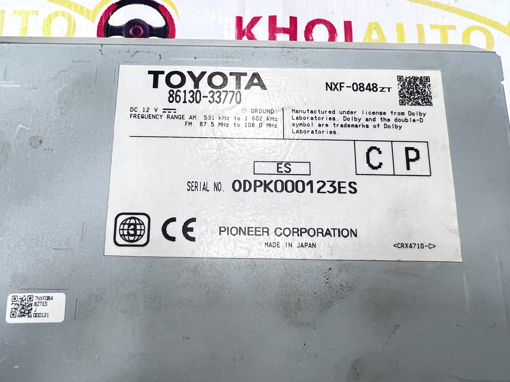 86130-33770 Cụm Đài Đĩa FM Bảng Điều Hòa LEXUS ES350 2012-2015 8613033770 Bãi Thái Xe