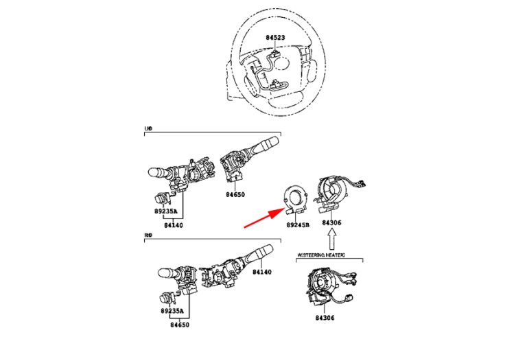 89245-30070 Cảm Biến Góc Lái LEXUS LX570 2009-2015 8924530070 Tháo Xe